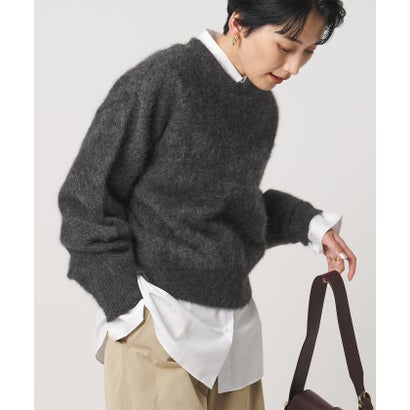 フォックスカシミヤ クルーネック ショート ニット （RED）｜詳細画像