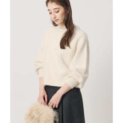 フォックスカシミヤ クルーネック ショート ニット （RED）｜詳細画像