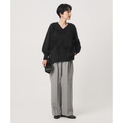 フォックスカシミヤ Vネック ニット （BLACK）｜詳細画像