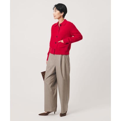 フォックスカシミヤ ポロカーディガン （RED）｜詳細画像