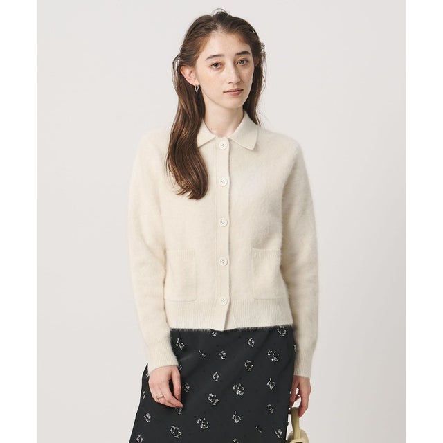 フォックスカシミヤ ポロカーディガン （OFF WHITE）