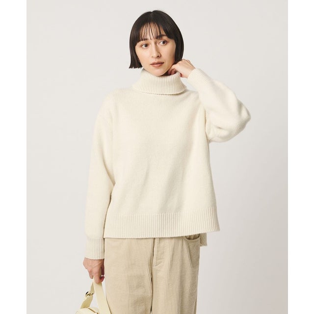 5G カシミヤ ウール タートルネック ニット （OFF WHITE）