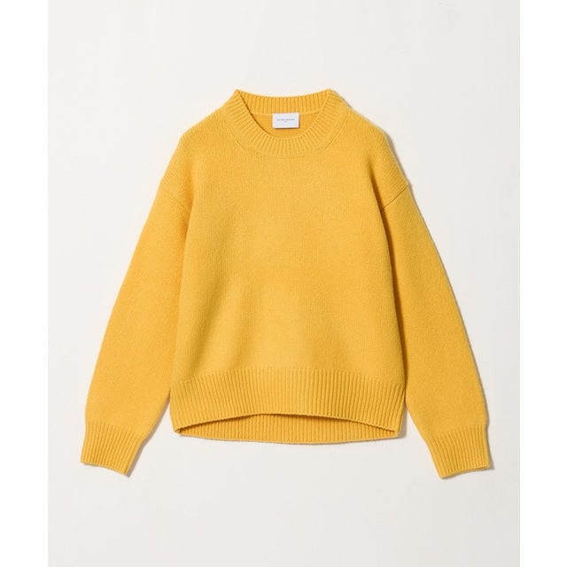 5G ウール カシミヤ クルーネック ニット （YELLOW）