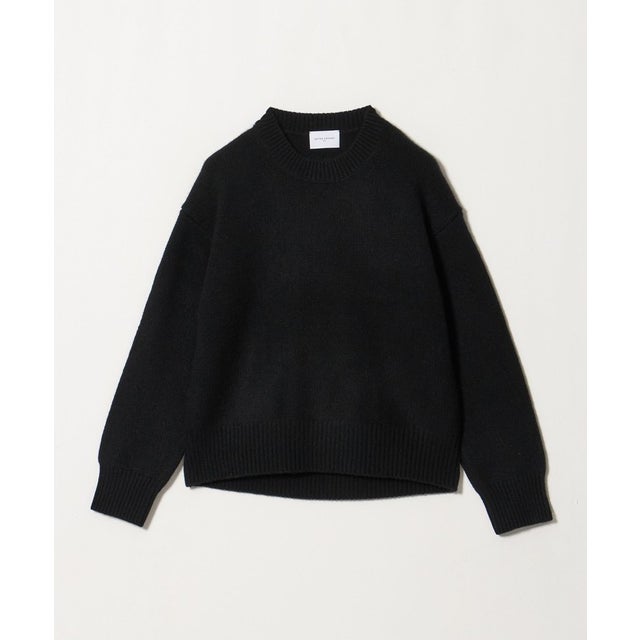 5G ウール カシミヤ クルーネック ニット （BLACK）