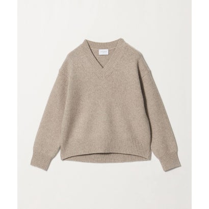 5G ウール カシミヤ Vネック ニット （BEIGE）｜詳細画像