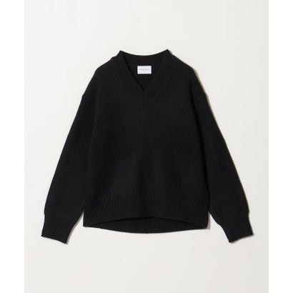 5G ウール カシミヤ Vネック ニット （BLACK）｜詳細画像