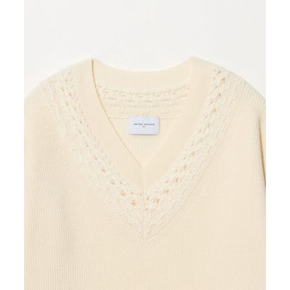 UWSC AZE V/N KNIT OP （OFF WHITE）｜詳細画像
