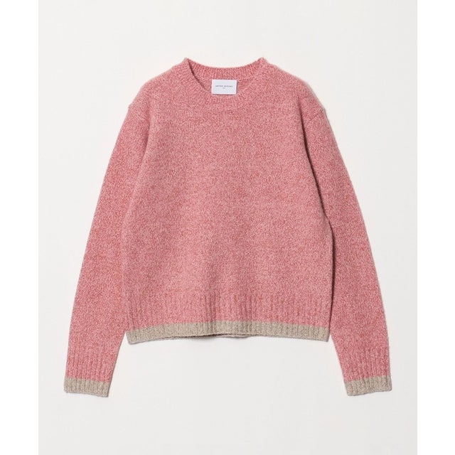ミックスカラー クルーネック ニット （PINK）