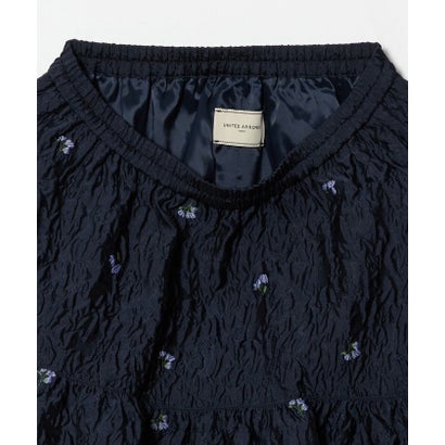 ユナイテッドアローズ UNITED ARROWS フクレ フラワー ジャガード スカート （NAVY）｜詳細画像