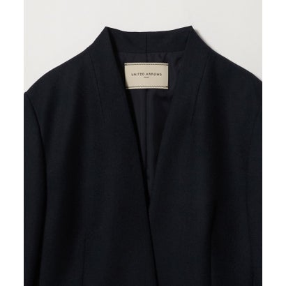 ユナイテッドアローズ UNITED ARROWS クラス ツイード ノーカラー ジャケット （NAVY）｜詳細画像