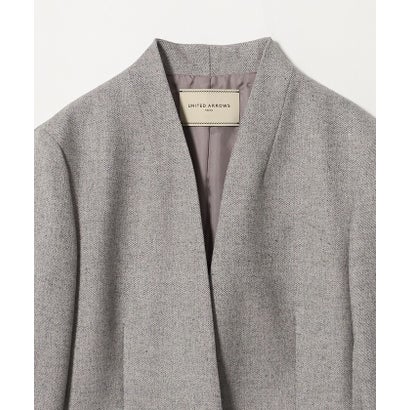 ユナイテッドアローズ UNITED ARROWS クラス ツイード ノーカラー ジャケット （NATURAL）｜詳細画像
