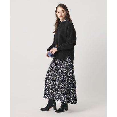 ユナイテッドアローズ UNITED ARROWS フォックスカシミヤ クルーネック ニット （BLACK）｜詳細画像