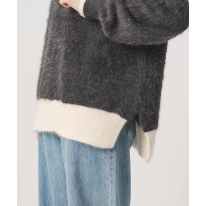 ユナイテッドアローズ UNITED ARROWS フォックスカシミヤ スパンコール Vネック ニット （LT.PINK）｜詳細画像