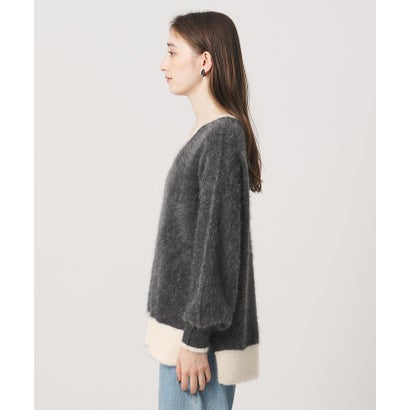 ユナイテッドアローズ UNITED ARROWS フォックスカシミヤ スパンコール Vネック ニット （LT.PINK）｜詳細画像