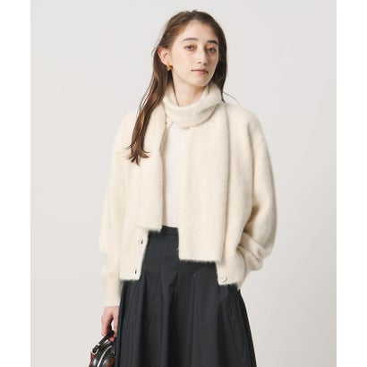 ユナイテッドアローズ UNITED ARROWS フォックスカシミヤ ストール カーディガン （OFF WHITE）｜詳細画像