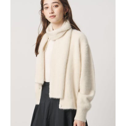 ユナイテッドアローズ UNITED ARROWS フォックスカシミヤ ストール カーディガン （OFF WHITE）｜詳細画像