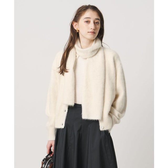 フォックスカシミヤ ストール カーディガン （OFF WHITE）