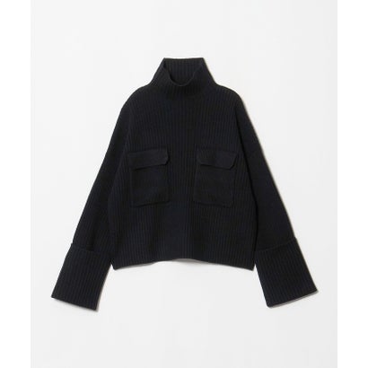 ユナイテッドアローズ UNITED ARROWS ＜SACRA＞ウール ポケット タートル ニット （BLACK）｜詳細画像
