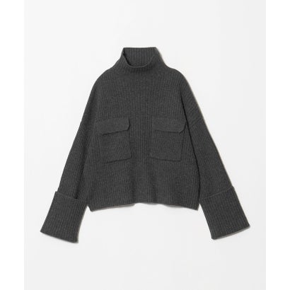 ユナイテッドアローズ UNITED ARROWS ＜SACRA＞ウール ポケット タートル ニット （DK.GRAY）｜詳細画像