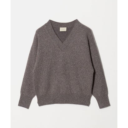 ユナイテッドアローズ UNITED ARROWS フォックス ウール ラメ Vネック ニット （MOCA）｜詳細画像