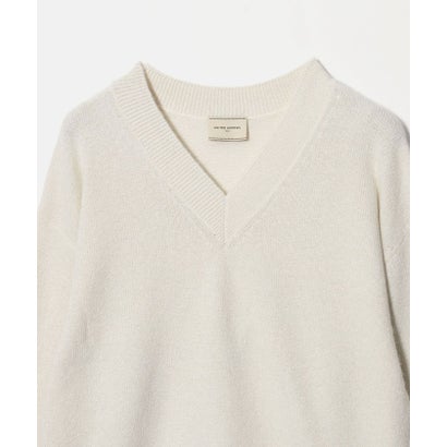 ユナイテッドアローズ UNITED ARROWS フォックス ウール ラメ Vネック ニット （OFF WHITE）｜詳細画像