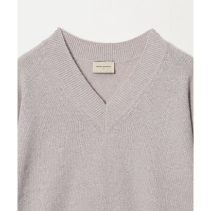 ユナイテッドアローズ UNITED ARROWS フォックス ウール ラメ Vネック ニット （OFF WHITE）｜詳細画像