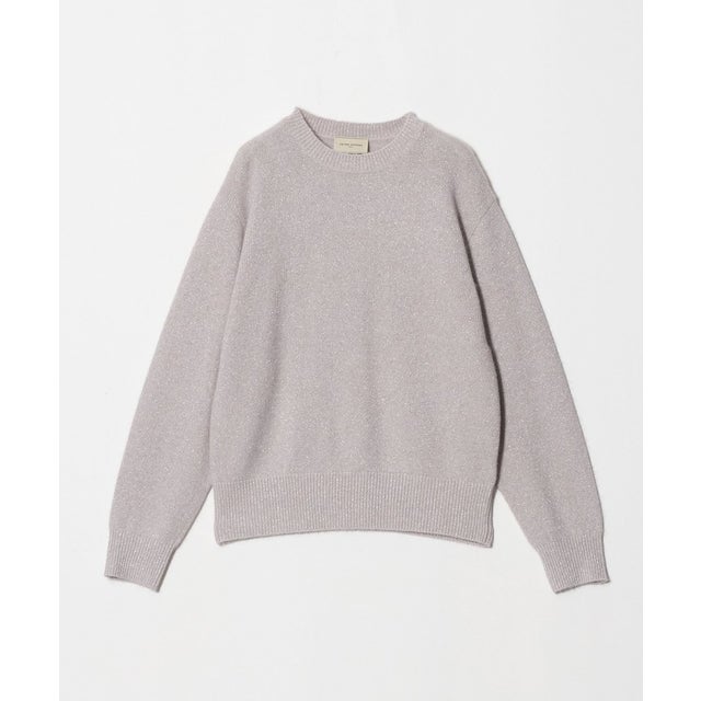 フォックス ウール ラメ クルーネック ニット （LT.GRAY）