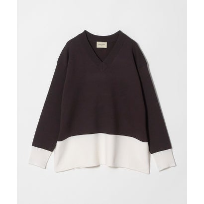 ユナイテッドアローズ UNITED ARROWS W/P Vネック ニット -ウォッシャブル- （DK.BROWN）｜詳細画像