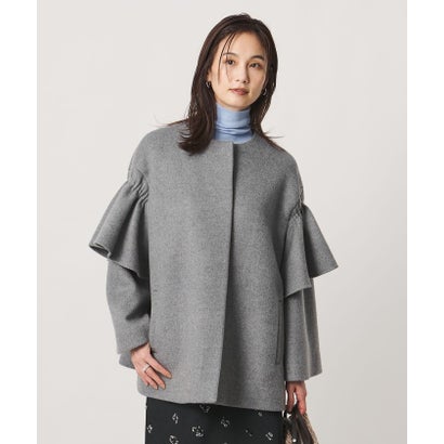 ユナイテッドアローズ UNITED ARROWS フリルスリーブ コート （BLACK）｜詳細画像