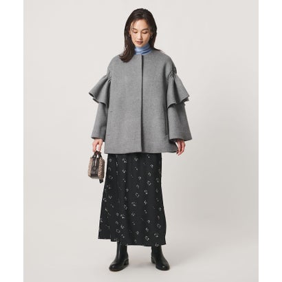 ユナイテッドアローズ UNITED ARROWS フリルスリーブ コート （BLACK）｜詳細画像