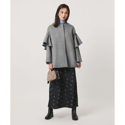 ユナイテッドアローズ UNITED ARROWS フリルスリーブ コート （BLACK）｜詳細画像