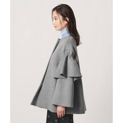 ユナイテッドアローズ UNITED ARROWS フリルスリーブ コート （BLACK）｜詳細画像