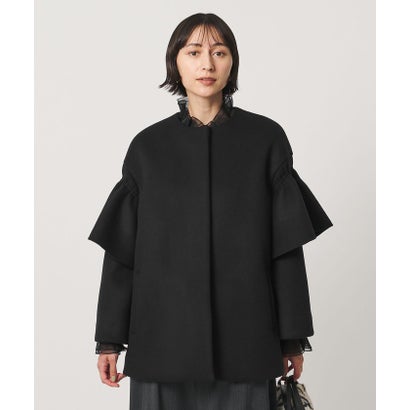 ユナイテッドアローズ UNITED ARROWS フリルスリーブ コート （BLACK）｜詳細画像