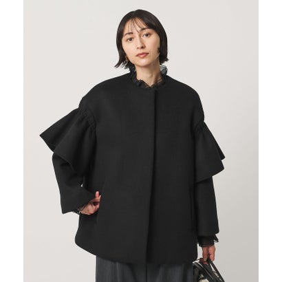 ユナイテッドアローズ UNITED ARROWS フリルスリーブ コート （BLACK）｜詳細画像