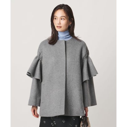 ユナイテッドアローズ UNITED ARROWS フリルスリーブ コート （BLACK）｜詳細画像