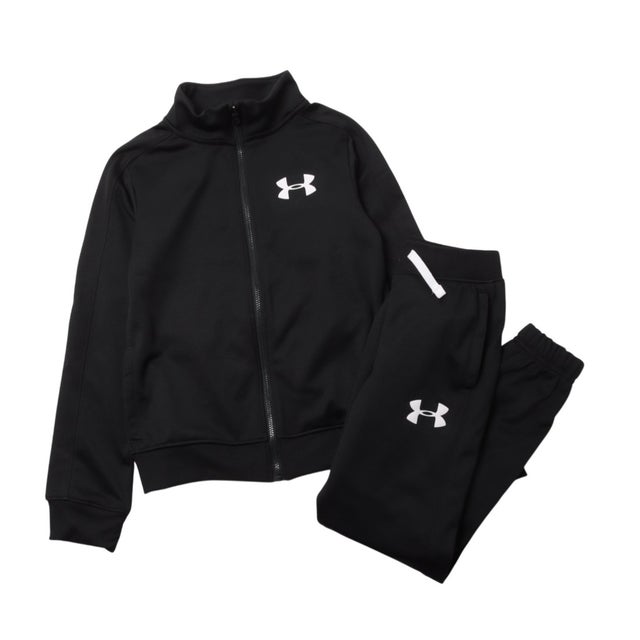 ジュニア ジャージ上下セット UAライバル 二ット トラックスーツ 1363290 （Black /  / White）