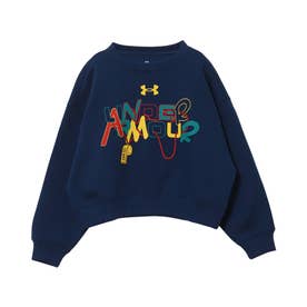 ジュニア スウェットトレーナー UAライバルフリース グラフィック クルー 6017055 （Blackout Navy /  /）