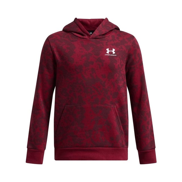 /キッズ/UA ICON FLEECE PRINT HOODIE （Cardinal /  / White）