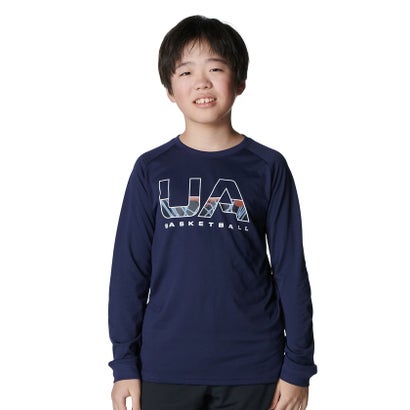 アンダーアーマー/キッズ/UA Logo Long Sleeve T-Shirt （Midnight Navy /  /）｜詳細画像