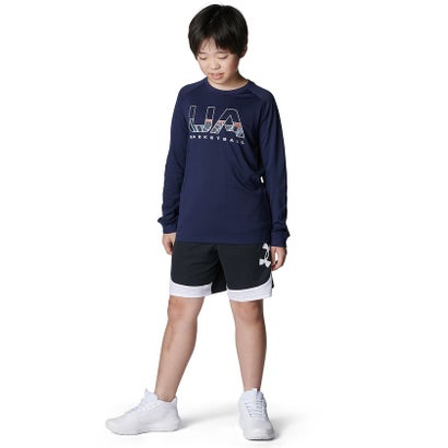 アンダーアーマー/キッズ/UA Logo Long Sleeve T-Shirt （Midnight Navy /  /）｜詳細画像