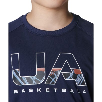 アンダーアーマー/キッズ/UA Logo Long Sleeve T-Shirt （Midnight Navy /  /）｜詳細画像