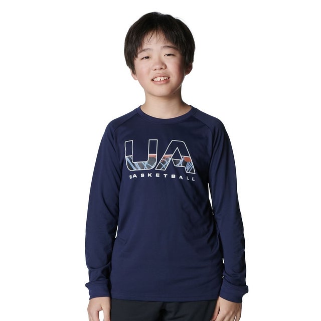 /キッズ/UA Logo Long Sleeve T-Shirt （Midnight Navy /  /）
