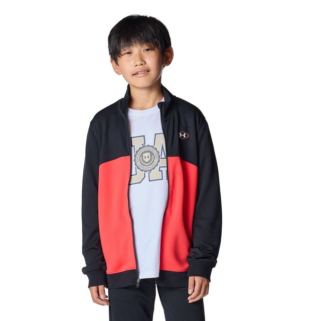 /キッズ/UA TRACK JACKET （Black / Racer Red / White）