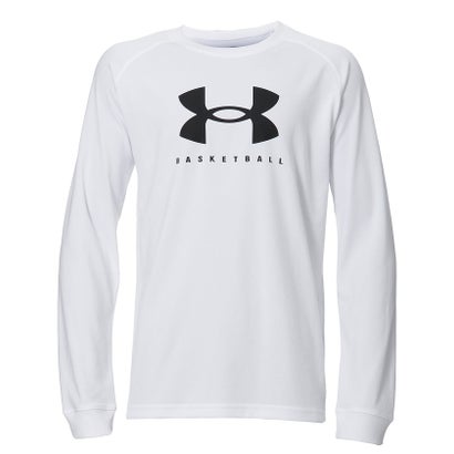 アンダーアーマー UNDER ARMOUR アンダーアーマー/キッズ/UA BOYS TECH BIG LOGO LS T-SHIRTS （White / /）｜詳細画像