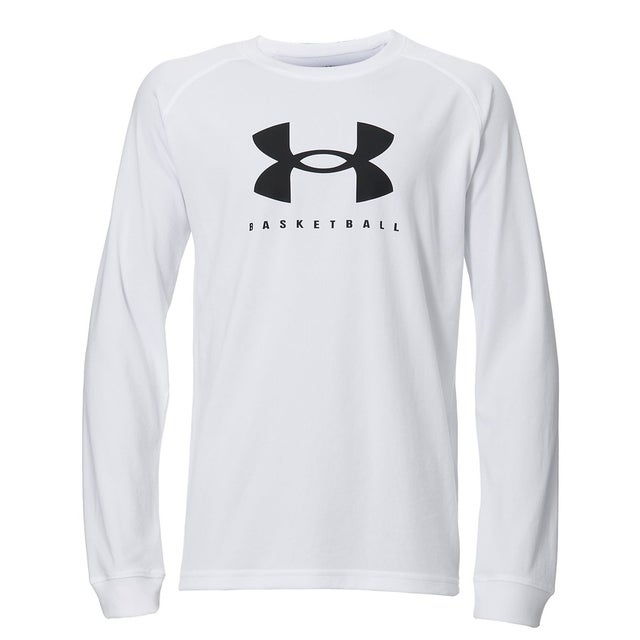 /キッズ/UA BOYS TECH BIG LOGO LS T-SHIRTS （White / /）