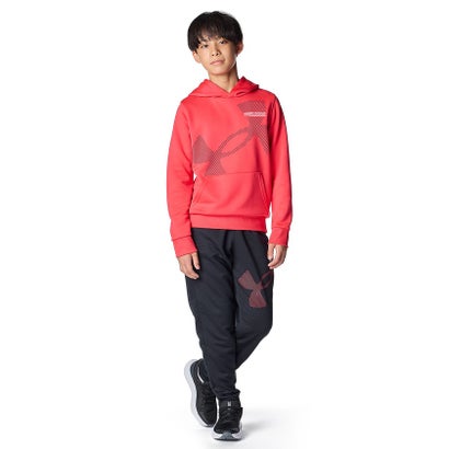 アンダーアーマー UNDER ARMOUR アンダーアーマー/キッズ/UA TECH TERRY SUPER BIG LOGO HOODIE （Lava Red / Black / White）｜詳細画像