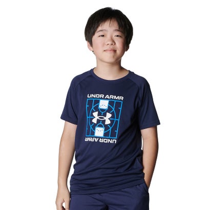 アンダーアーマー/キッズ/UA Tech Logo Short Sleeve T-Shirt （Midnight Navy /  /）｜詳細画像