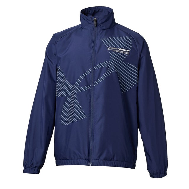 /キッズ/UA TRICOT LINED SUPER BIG LOGO FULL ZIP （Washed Navy /  / White）