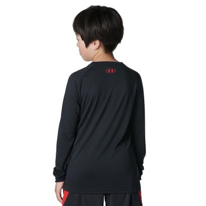 アンダーアーマー/キッズ/UA Logo Long Sleeve T-Shirt （Black /  / White）｜詳細画像