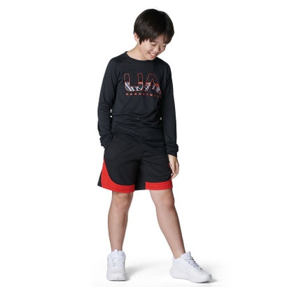 アンダーアーマー/キッズ/UA Logo Long Sleeve T-Shirt （Black /  / White）｜詳細画像